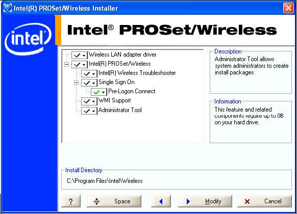 intel pro wireless 2200bg xp driver