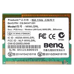 Benq MIWLGRL 802.11bg Wireless LAN Mini-PCI Card