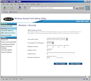 Belkin FD7130 - WPA settings