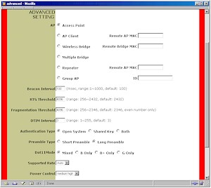 USR5450: Advanced wireless settings