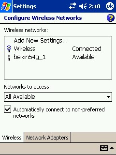 Pocket PC 2003 - AP Browsing