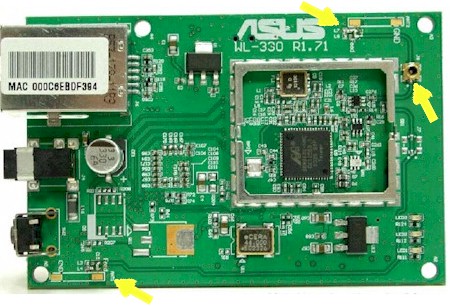 ASUS WL330: Other side of board