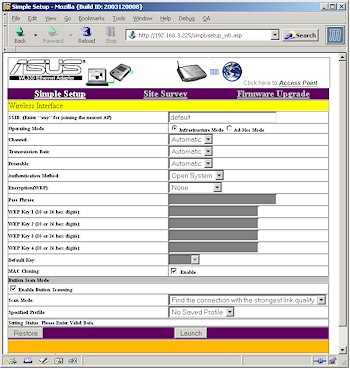 ASUS WL330: Adapter mode setup