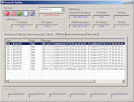 Vigor 2900G - Viewing logs with DrayTek syslog