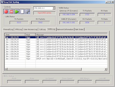 Vigor 2900G - Viewing logs with DrayTek syslog