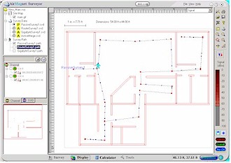 AirMagnet Surveyor Site Map plus Survey Path