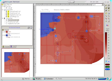 AirMagnet Surveyor Passive Survey display - without APs specified