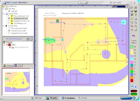 AirMagnet Surveyor Active Survey - Chan 1 speed