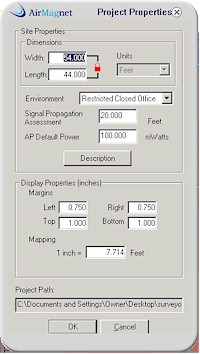 AirMagnet Surveyor Project properties