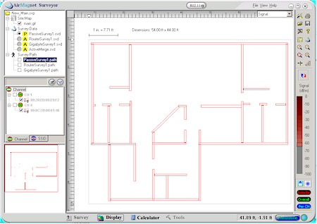 AirMagnet Surveyor Site map