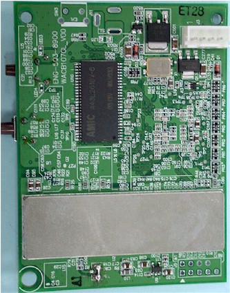 Top of WRE54G board