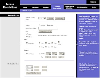 WRT54GX Access Restrictions