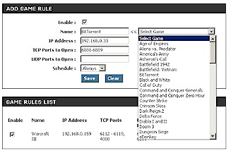 Gaming rule setup