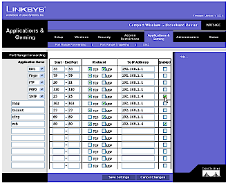 Linksys Port Forwarding