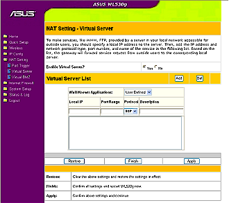 ASUS Port Forwarding