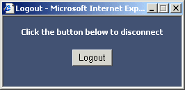 Captive Portal Logout Popup