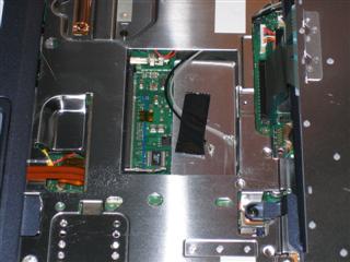 Empty mini-PCI slot close-up