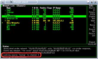 Locking the channel scanning in Kismet