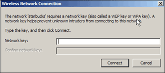 Entering WEP Key