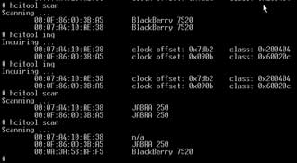 Using hcitool to find devices